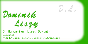 dominik liszy business card